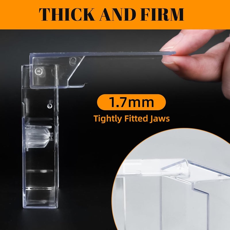 Snado 10-Pack Cassette Tape Storage Cases & Holder - Clear Plastic Audio Cassette Organizer with Anti-Scratch/Dust Protection, Classic Norelco-Style Replacement Boxes (4.28" L x 2.75" W x 0.6" H) - Image 4